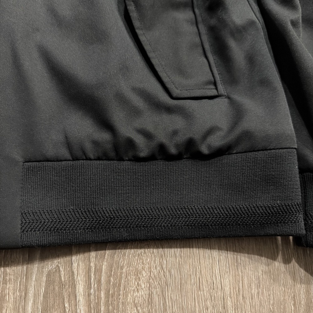 NWOT Cuts Clothing Legacy Bomber Jacket Men's Medium Solid Black $275 Retail - Picture 5 of 15
